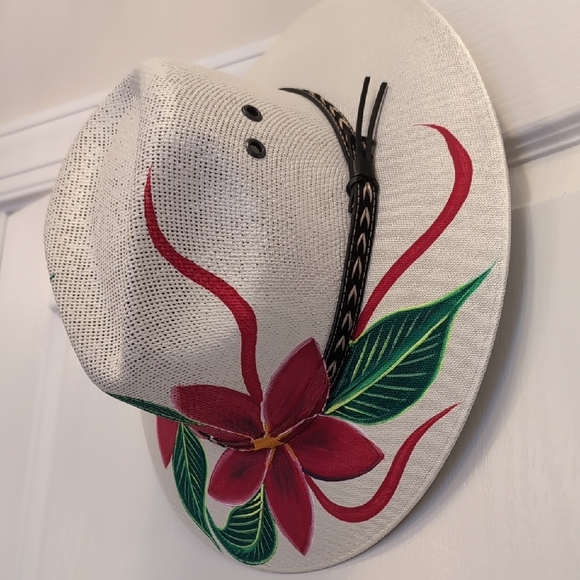 Lorenzo Hats - Hand-Painted Floral Panama Hat main image 11